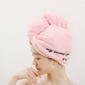 日式温泉浴巾日式干发帽女吸水速干接触皮肤长发加厚包头毛巾女浴帽擦