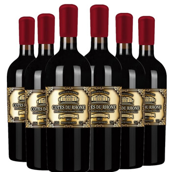 法国原瓶进口皇家男爵城堡干红葡萄酒红酒罗纳河谷aop级145度美乐神索