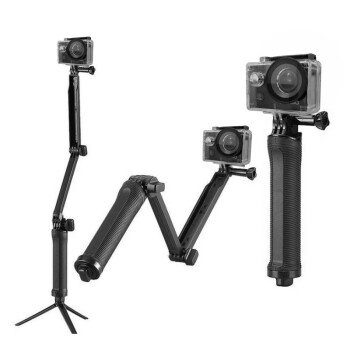 AKASO 运动相机配件 适用于自行车骑行 摩托车 车载等日常场景 三折自拍杆