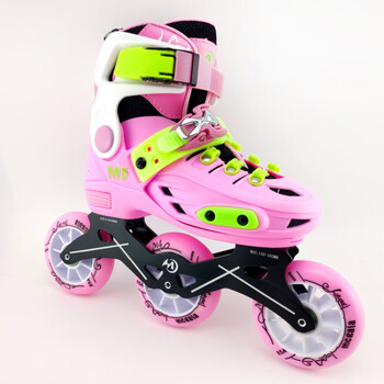 高帮速滑鞋3*110大三轮碳纤维平花速桩轮滑鞋3*100儿童溜冰鞋 儿童调