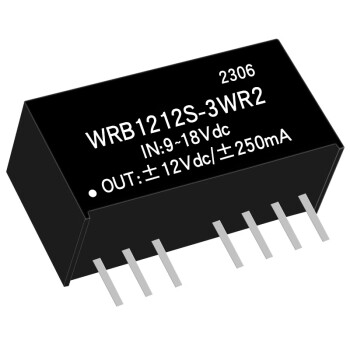 普霖乐 WRB1212S-3WR2 宽压范围9~18V转12V稳压单路 3W 可持续短路保护（3件）