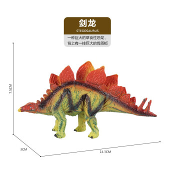 贝可麦拉（beikemaila）【精选】儿童仿真恐龙动物玩具模型早教认知过家家生日礼物男女孩 剑龙