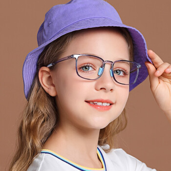 学生防蓝光眼镜儿童镜时尚方形软框镜架近视镜远视散光镜框47174防
