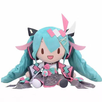 绚懿国版蝴蝶结初音未来fufu玩偶pp棉毛绒公仔可爱娃娃生日礼物出
