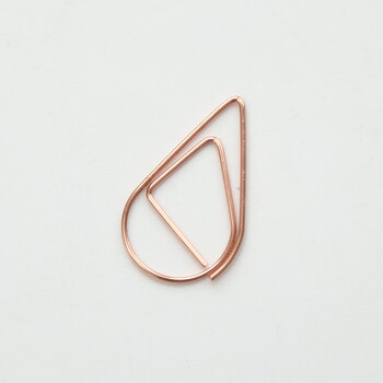 小清新简约水滴造型回形针曲别针创意造型书签办公用品创意 橙色-小号