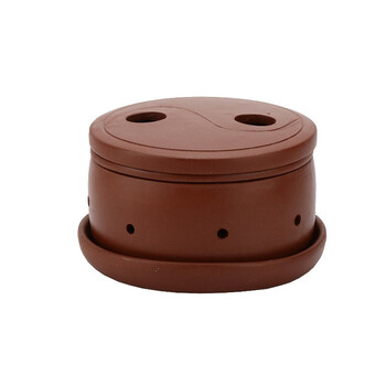 手工紫砂五行艾灸罐精品中号督脉灸任脉灸颈腰痛脾胃宫寒 精品中号