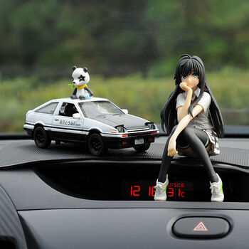 网红汽车摆件车内饰品车载二次元可爱美少女抖音电脑机箱用品雪乃86