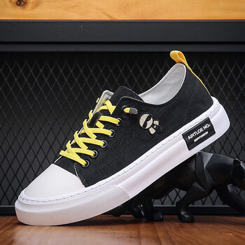 cgak男鞋冬季新款板鞋男士百搭休闲鞋男生跑步运动鞋潮流帆布鞋子男