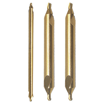 含钴镀钛加长中心钻a型双头钻螺旋槽定心钻123456*100mm200不锈钢 含