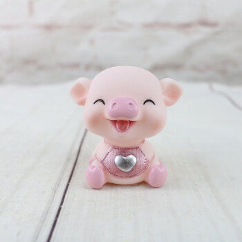 可爱搪胶猪宝车摆 汽车装饰摆件 1057-13搪胶猪宝小摆件a 小猪宝系列