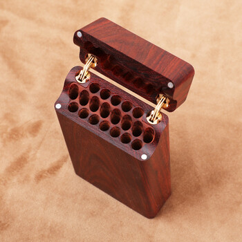 男20支装实木翻盖手工创意个性创意便携木制 20支独立孔位细烟盒刻字