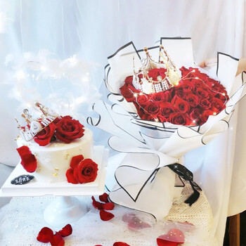 蜜芒玫瑰花蛋糕组合女神求婚皇冠生日蛋糕6英寸 蜜芒玫瑰花蛋糕组合女神求婚皇冠生日蛋糕 6英寸创意定制聚会纪念日全国同城配送北京广州 行情报价价格评测 京东