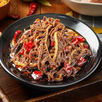 一斤麻辣毛肚火锅牛百叶涮毛肚丝红油香辣牛肚丝熟食即食零食 麻辣