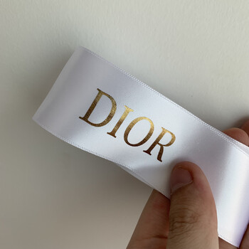 dior适用自制迪奥丝带包装带子永生花绑带礼盒绳同款diy 小迪白色 宽4