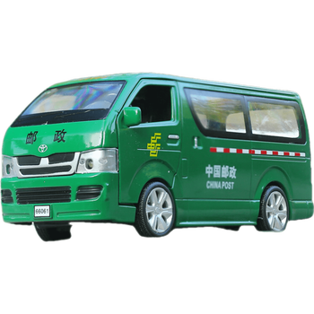 合金汽车模型城市专用邮政快递车三轮车仿真儿童玩具车声光回力车玩具