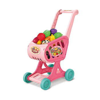 disney儿童购物车学步车玩具超市小手推车男孩女孩切切乐过家家买菜车