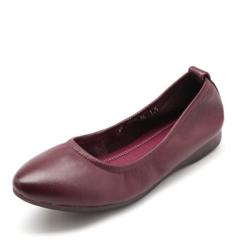 梵侈赫尔轻奢品牌妈妈鞋真皮软底舒适中老年平底鞋软面皮鞋春秋款2020