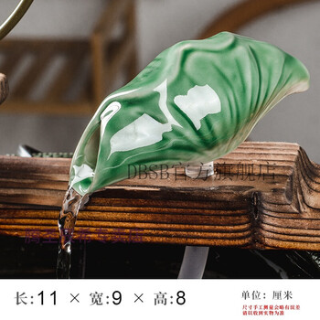 流水景观 中式陶瓷鱼缸循环小号自制喷泉出水口装饰摆件流水器配件 包