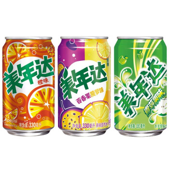 汽水330ml罐装碳酸饮料饮料夏季聚会饮品 美年达混合口味330ml*24罐