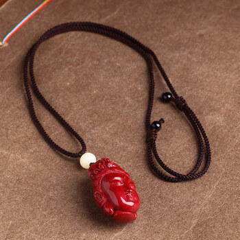 挂件送朋友本命年送礼礼品饰品朱砂观音吊坠男士 紫金砂 观音菩萨头像