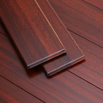 地板原木厂家直销 圆盘豆黑胡桃色家用卧室环保耐磨 新中式 w8032紫檀