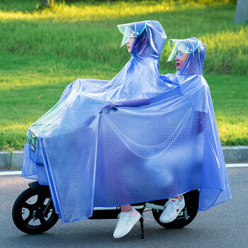 雨滴恋双人雨衣母子亲子雨衣无镜套电动车摩托车电瓶车自行车女款雨披