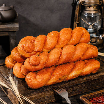 酸奶夹心大麻花松软豆沙馅手撕老式麻花零食东北特产美食爆浆 2个