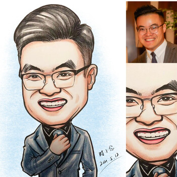情人礼物手绘真人画像似颜绘夸张漫画头像动漫设计卡通人像定制作肖像