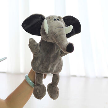 动物毛绒手偶小羊玩具猪可爱兔子安抚布玩偶生日礼物大象嘴巴不可开
