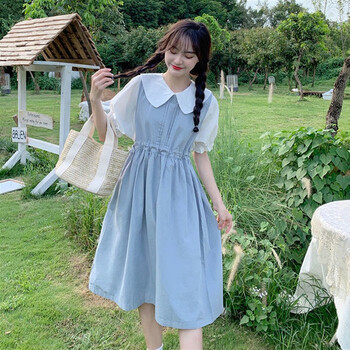 连衣裙女装2022年新款小个子气质显瘦中长款蛋糕仙女碎花裙子夏天衣服