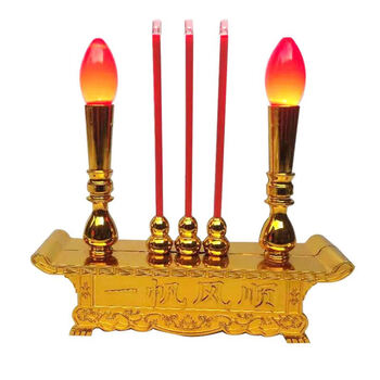 抒屿祭祖用的灯清明节祭祀祭奠扫墓上坟用品电子香烛供佛蜡烛供灯2节