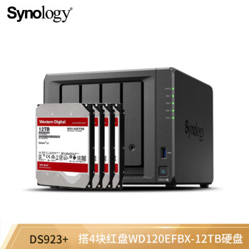 ȺͣSynologyDS923+ ˫ λ NAS洢 ˽ ļ ݱ 48TB棨4Plus 12TB