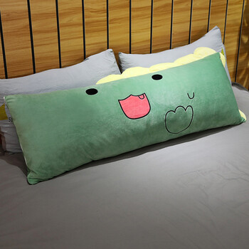 卡通枕头双人单人情侣枕长款一体女孩可爱可拆洗学生宿舍 yyy恐龙枕头