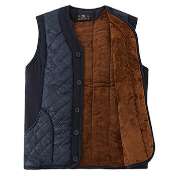 勤驰冬天马甲男大码棉衣棉服无袖背心中老年人棉衣马甲男驼绒加厚大码