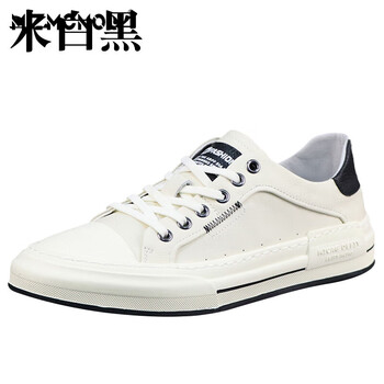 真皮春夏季薄款潮流百搭软底软皮休闲男鞋懒人一脚蹬板鞋米白黑比运动