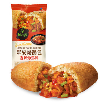 必品阁(bibigo) 早安焙酷包 香辣鸡肉味130g 儿童早餐 面包 早茶点心