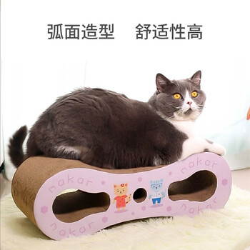 美卡猫抓板 8字型 美卡花生猫抓板磨爪器瓦楞纸特大号8字形猫窝猫玩具用品8字型款 行情报价价格评测 京东