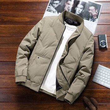 川淞羽绒服男士冬季新款中青年立领轻便上衣保暖休闲短款加厚外套