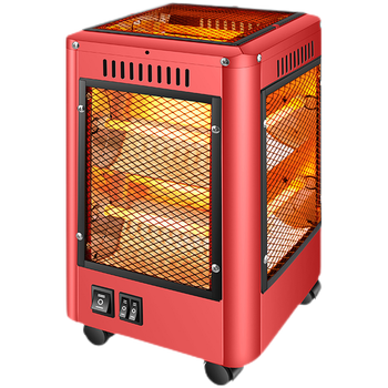 云泽五面型家用电暖气暗光取暖器烤火炉电暖炉独立调温开关顶三管防爆