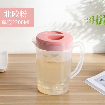 拓进冷水壶超大容量塑料家用耐高温防爆凉水白开水壶凉茶壶凉水杯套装