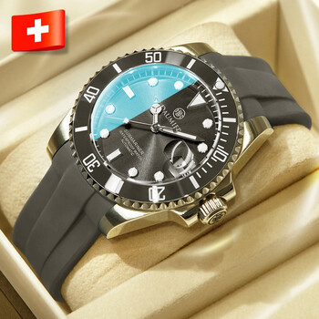 丹玛daumier瑞士品牌手表男士十大全自动机械表绿色水鬼潮流夜光时尚