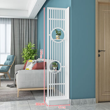 光蒂 进门屏风玄关隔断客厅办公室入户格栅遮挡家用卧室镂空置物架座