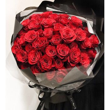 朵红玫瑰花束求婚女友闺蜜生日加花上海杭州同城鲜花速递弭黎宓蝶 52