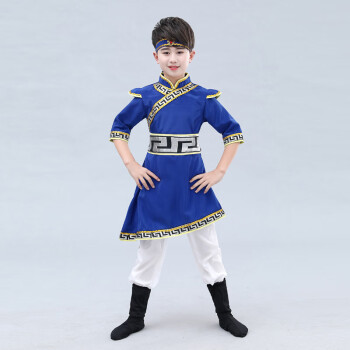 藏族服装男舞蹈服演出服儿童蒙古男童蒙族幼儿园少数民族舞台装衣服 5