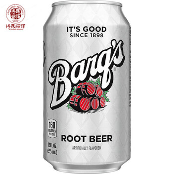 ia&w树根汁汽水美国进口巴格斯树根碳酸饮料barqs root beer355ml