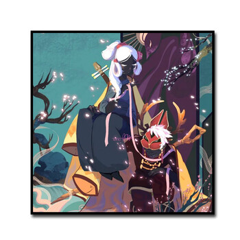 游戏光遇diy数字油画唯美动漫卡通手绘填色丙烯油彩画减压装饰画