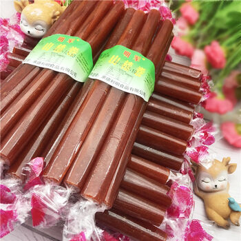 承德特产果丹皮长条山楂卷糖果脯蜜饯儿童学生休闲零食每捆280克 两捆