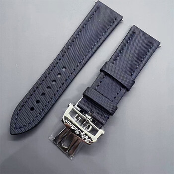 梵宝娜适用于宝珀五十寻噚表带原装50005015防水尼龙帆布手表带原厂