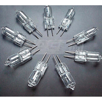 卤素灯珠g4低压灯珠12v20w10w水晶灯插脚小灯泡卤钨灯珠5w灯珠20