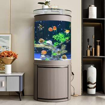 澳得立鱼缸水族箱下过滤半圆形亚克力底过滤中小型客厅家用全年免换水